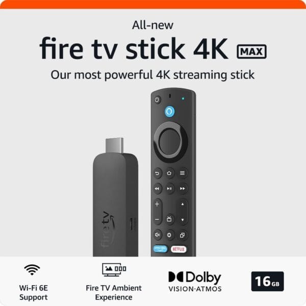 All-new Amazon Fire TV Stick 4K Max 2nd Gen.