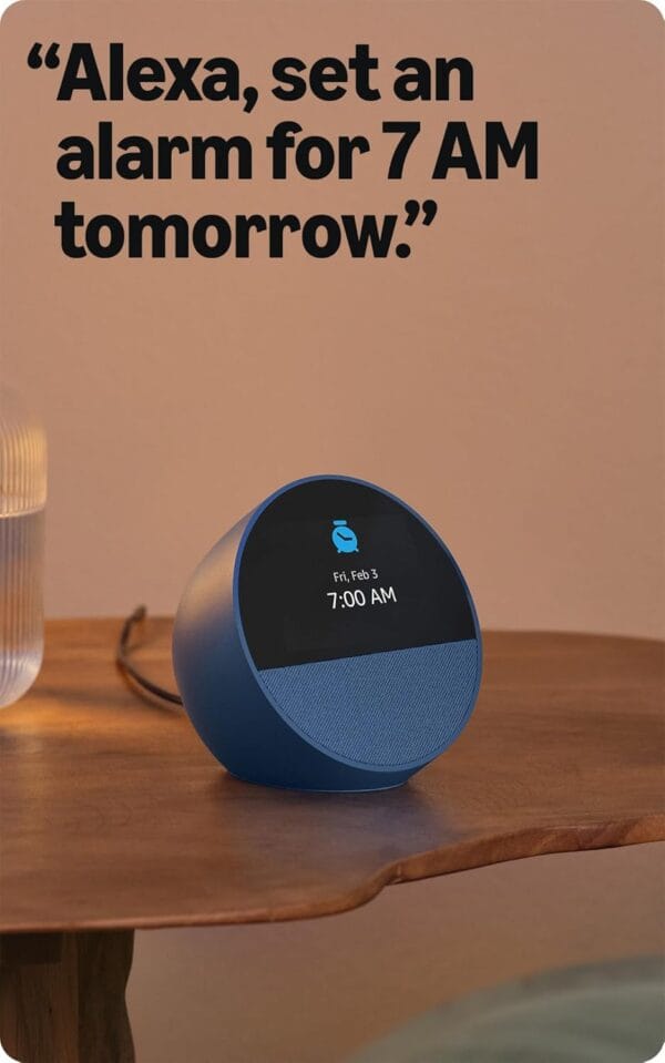Amazon Echo Spot (newest model) Smart alarm clock with Alexa