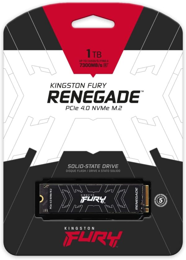 Kingston FURY Renegade 1TB PCIe Gen 4.0 NVMe M.2 Internal Gaming SSD