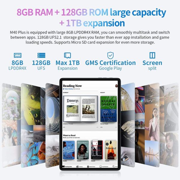TECLAST Android 12 Tablet 10 inch, M40Plus 8GB+128GB Tablet, 1TB Expand 8 Core, 2.4G/5G WiFi