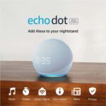 Echo Dot (5th Gen, 2022 release) with clock | Smart speaker with clock and Alexa | Cloud Blue