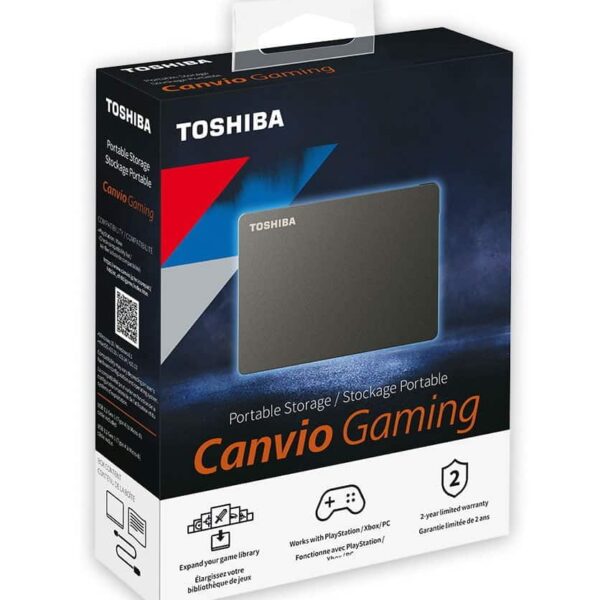 Toshiba Canvio Gaming 2TB Portable External Hard Drive USB 3.0, Black for PlayStation, Xbox, PC & Mac - HDTX120XK3AA