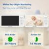 HelloBaby Portable 6 inch IPS Screen Baby Monitor