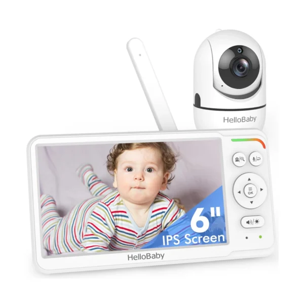 HelloBaby Portable 6 inch IPS Screen Baby Monitor