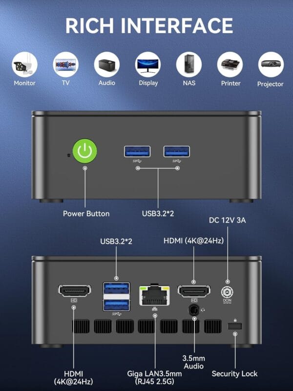 GMKtec Mini PC, G3 PRO Intel Core i3-10110U