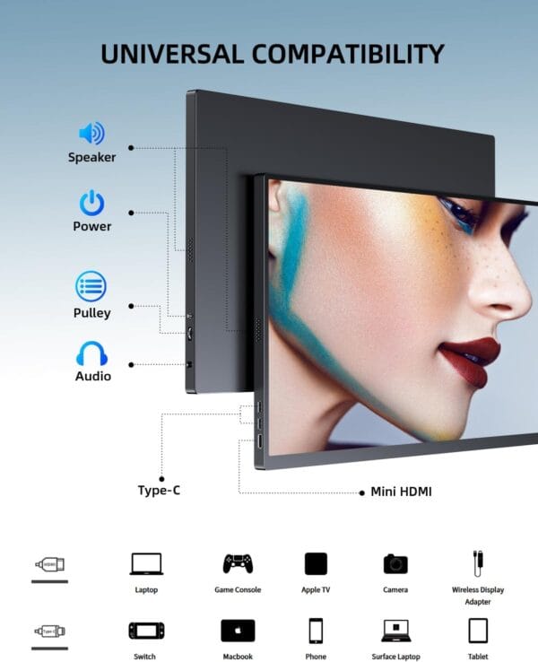UPERFECT 18.5" 120HZ IPS display Portable Monitor